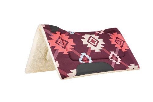 Weaver Contoured Printed Polyester Saddle Pad - Plaid Aztec