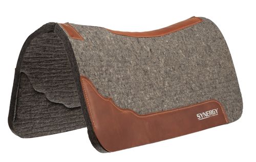 Weaver 1" Synergy Contour Steam Pressed Merino Wool Felt Performance Saddle Pad - Charcoal