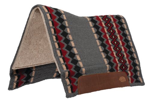Weaver 1" Flex Felt Saddle Pad - Charcoal/Black/Dark Red