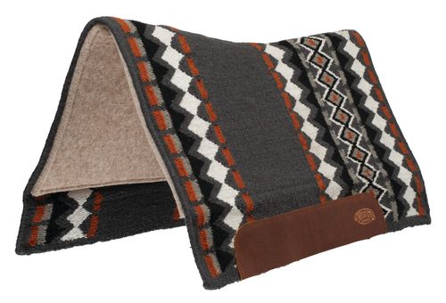 Weaver 1" Flex Felt Saddle Pad - Charcoal/Black/Rust