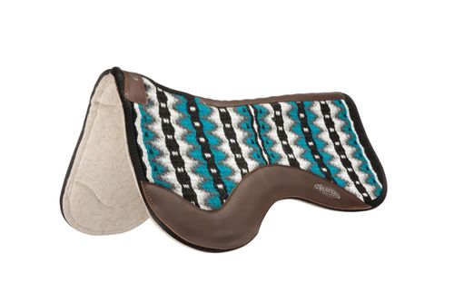 Weaver Close Contact New Zealand Wool Felt Saddle Pad - Ultimate Gray/Blue Nights