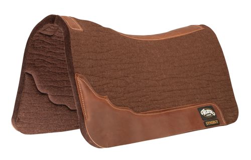 Weaver 1" Synergy Deep Contour Steam Pressed 100% Merino Wool Felt Performance Saddle Pad - Chocolate