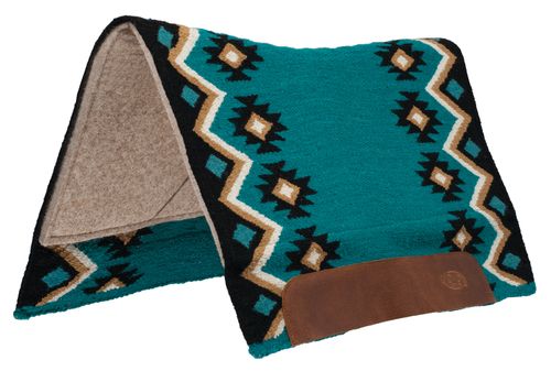 Weaver 3/4" Flex Felt Saddle Pad - Teal/Black/Fawn