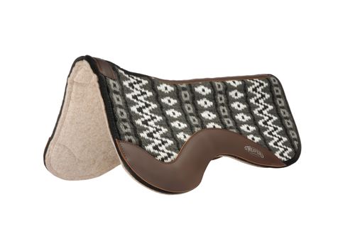 Weaver Close Contact New Zealand Wool Felt Saddle Pad - Charcoal/Black/White