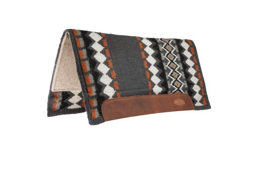 Weaver 3/4" Flex Felt Saddle Pad - Charcoal/Black/Rust