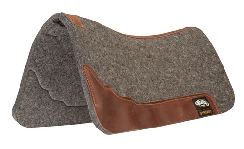 Weaver 1" Synergy Deep Contour Steam Pressed 100% Merino Wool Felt Performance Saddle Pad - Charcoal
