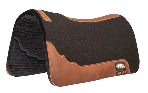Weaver 1 1/4" Synergy Contour Steam Pressed Merino Wool Felt Performance Saddle Pad - Black