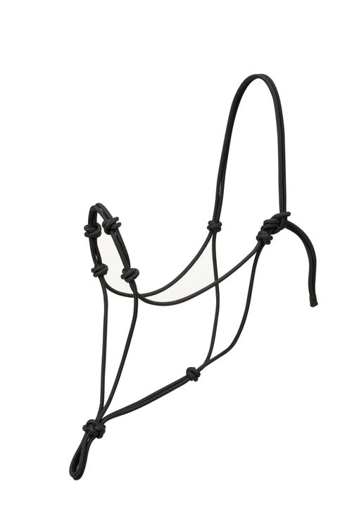 Weaver Silvertip Four Knot Rope Halter - Black