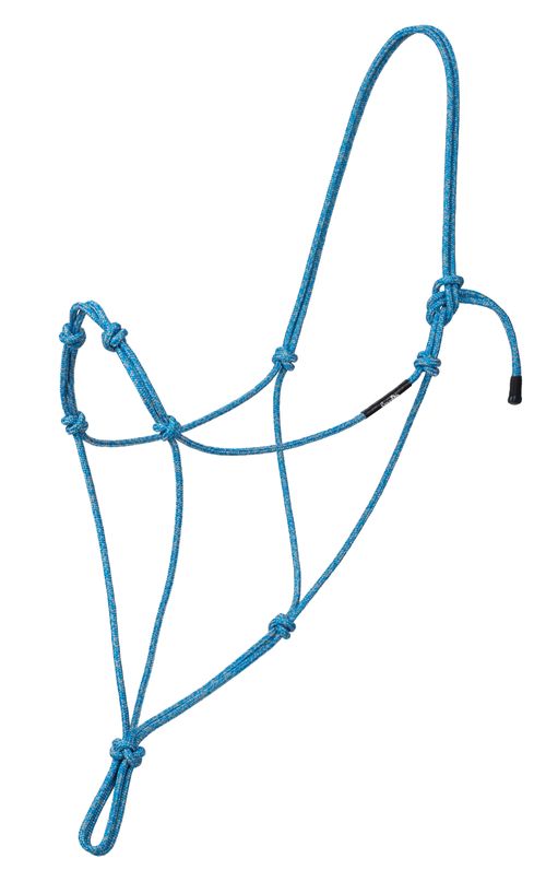 Weaver Silvertip Four Knot Rope Halter - Turquoise/Grey