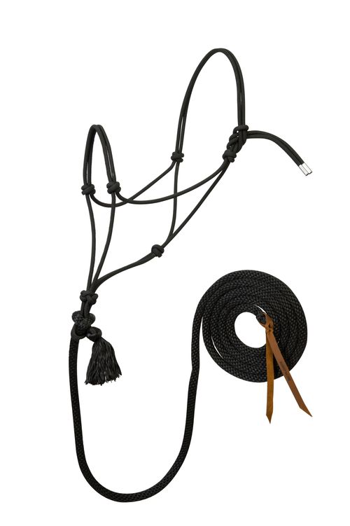 Weaver Silvertip No. 95 Rope Halter w/12' Lead - Black