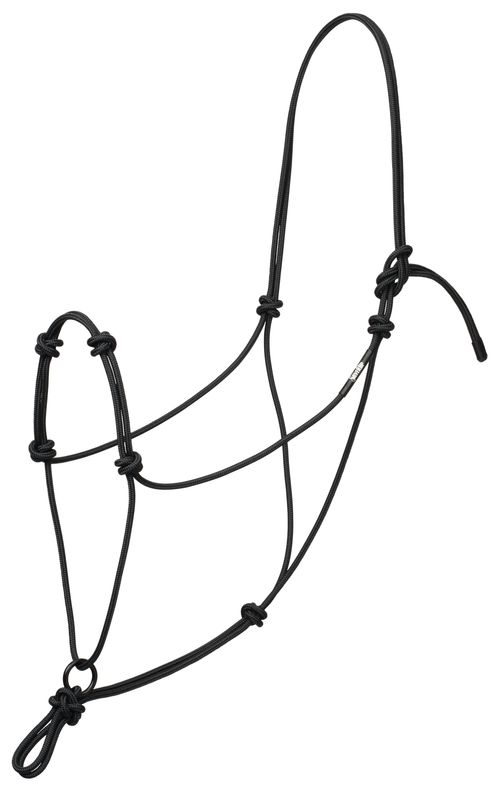 Weaver Silvertip Four Knot Transition Rope Halter w/Sliding Ring - Black