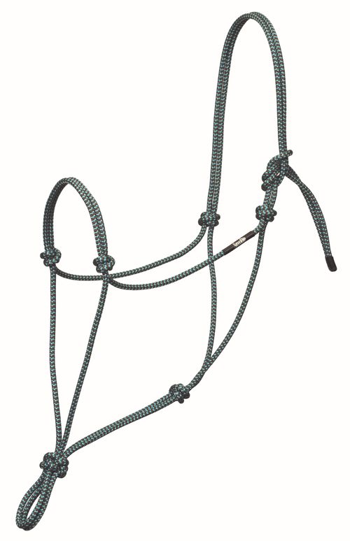 Weaver Silvertip Big Sky Rope Halter - Chocolate/Turquoise