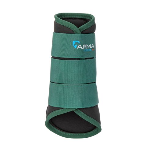 BARGAIN BARN: Shires ARMA Contour Pro Brushing Boots - Large Horse - Green