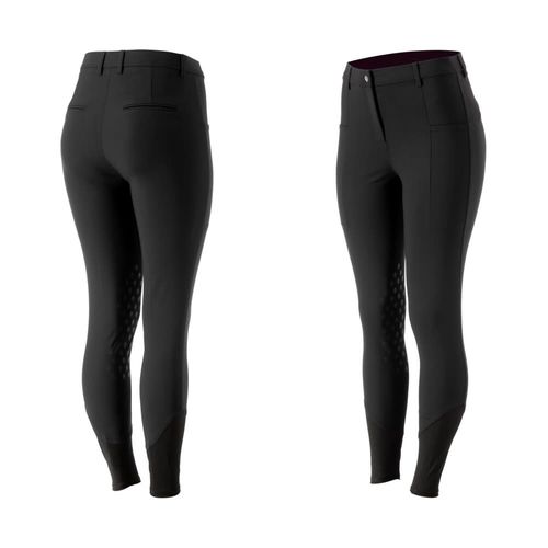 BARGAIN BARN: Equinavia Women's Anna Tailored Knee Patch Breeches - 22 - Black
