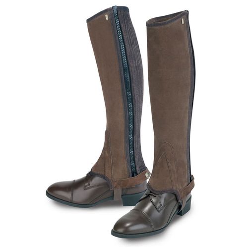 OVERSTOCK: Tredstep Original Suede Half Chaps - 14/15 - Brown