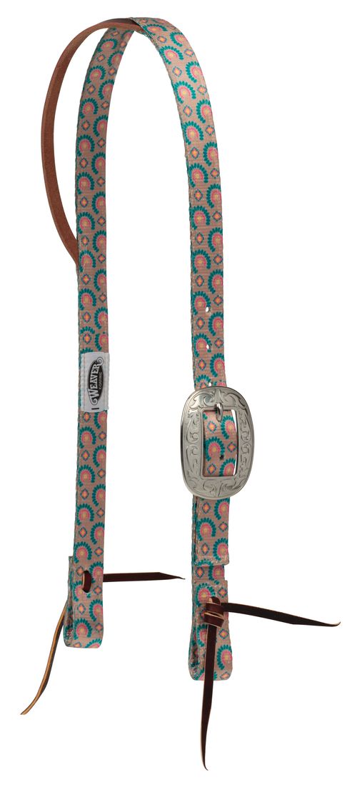 Weaver Patterned Poly Split Ear Headstall - Blossom Blast