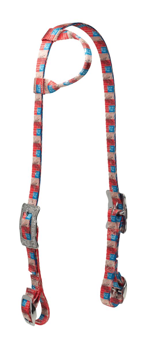 Weaver Patterned Poly Sliding Ear Headstall - We the People