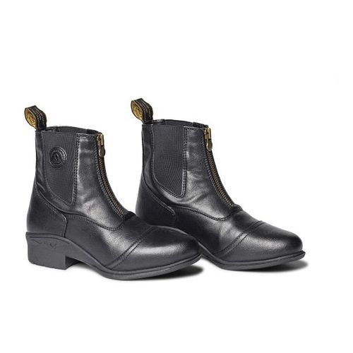 BARGAIN BARN: Mountain Horse Kids' Veganza Zip Paddock - 2-3 - Black