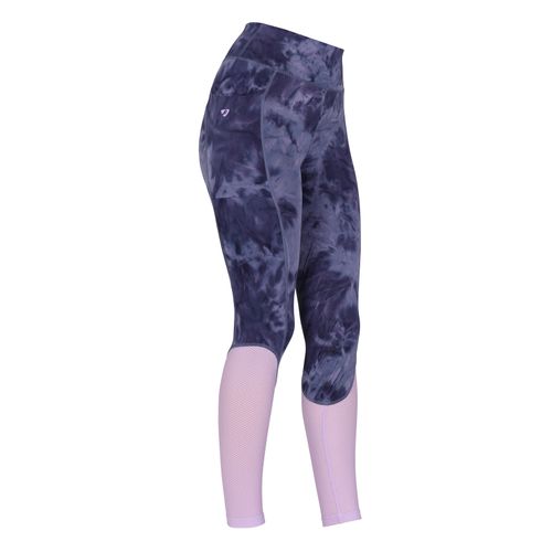 READY TO SHIP: Shires Aubrion Women's Rhythm Mesh Riding Tights - XX Small - Navy Tie Dye