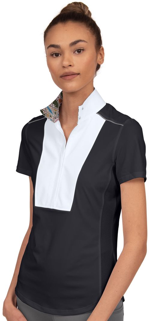 Chestnut Bay Women's SkyCool Liberty Sport Short Sleeve Show Shirt - Black 050