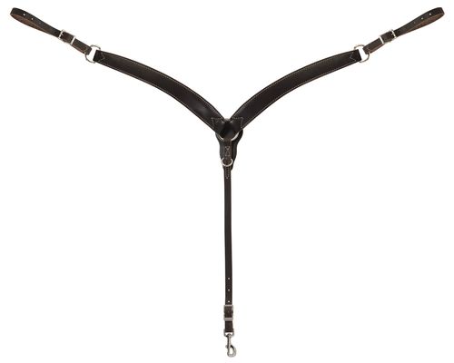 Weaver Turquoise Cross Contoured Skirting Leather Breast Collar - Dark Oiled