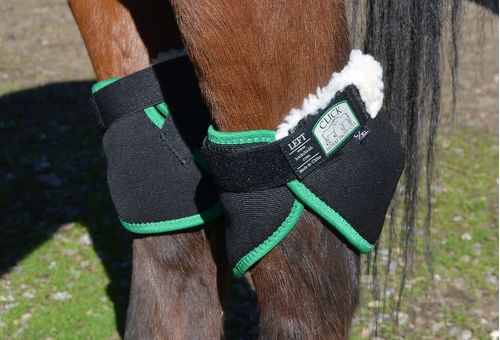 CLICK Horse Ultra Hock Shields - Black/Green