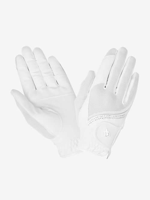LeMieux Crystal Gloves - White