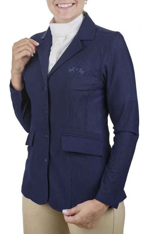 BARGAIN BARN: Equine Couture Women's Equivent Lite Show Coat - 1X - EC Navy