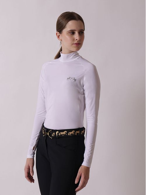 OPENBOX: Equine Couture Women's Surfside Icefil Sunshirt UPF 50 - X Small - White