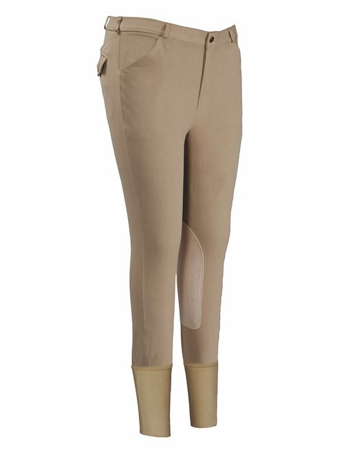 OPENBOX: TuffRider Men's Patrol Knee Patch Breeches - 44 Regular - Light Tan