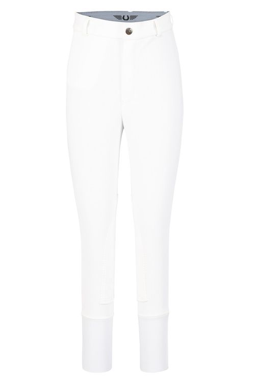 OPENBOX: TuffRider Kids' Ribb Knee Patch Breeches - 8 Regular - White