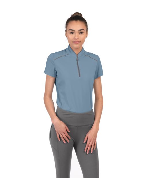 OPENBOX: Chestnut Bay Women's Performance Rider SkyCool Sport Short Sleeve Shirt - Medium - Skyblue
