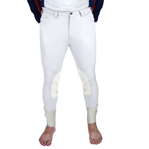 OPENBOX: TuffRider Men's Claudio Knee Patch Breeches - 36 - White