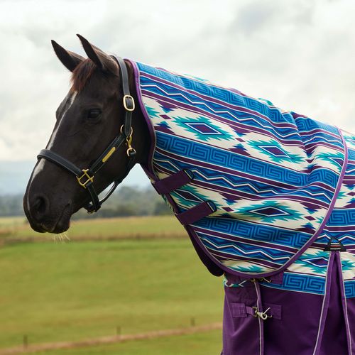 Weatherbeeta Comfitec Legend Turnout Neck Cover 220G - Purple Navajo Print
