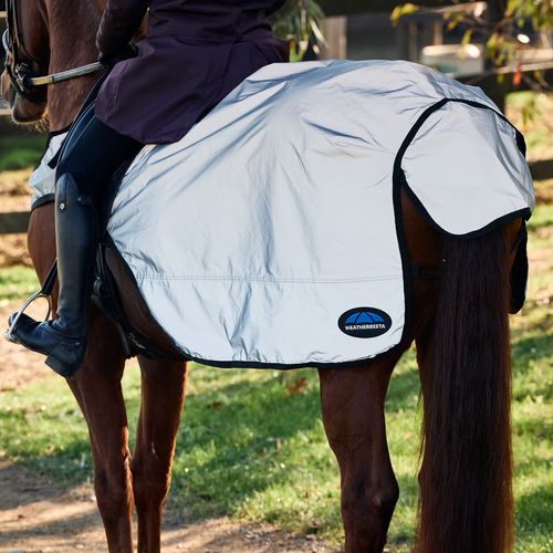 Weatherbeeta Reflective Wrap Around Exercise Sheet - Silver/Black