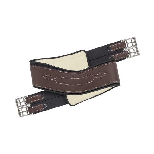 OPENBOX: EquiFit Anatomical Hunter Girth w/SheepsWool - 54in - Brown/Natural