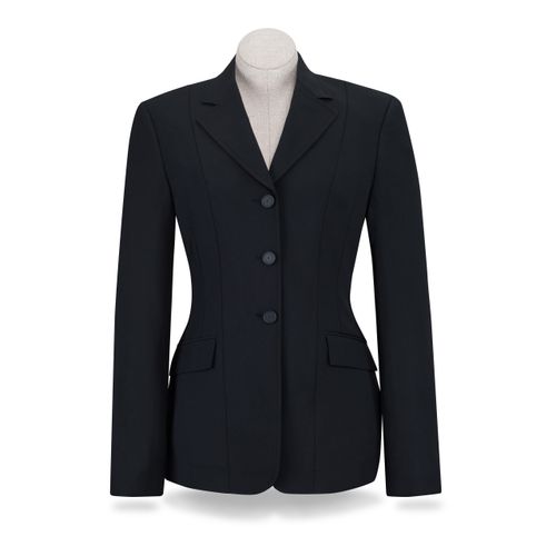 BARGAIN BARN: RJ Classics Women's Skylar 37.5 Grey Label Show Coat - 16 Short - Black