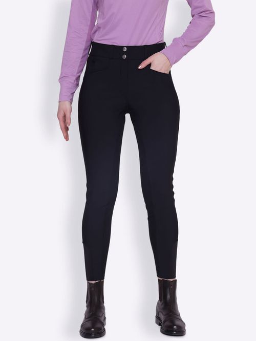 BARGAIN BARN: Equine Couture Women's Slimming Breeches - 26 - Black