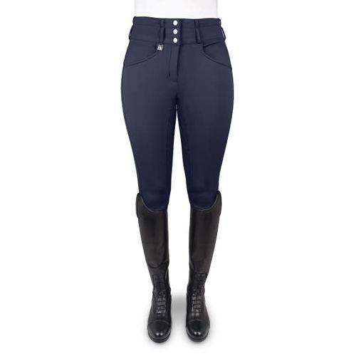 OPENBOX: Romfh Women's Evelyn 3 Button Full Grip Breeches - 36 Regular - Navy