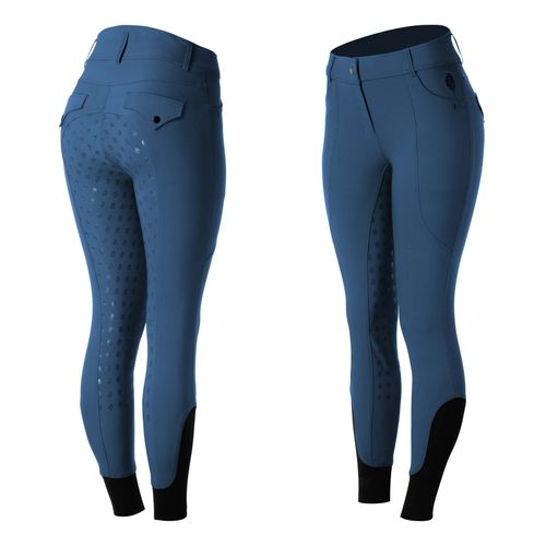 BARGAIN BARN: Equinavia Women's Annika Womens Silicone Full Seat Breeches - 30 - Galaxy Blue