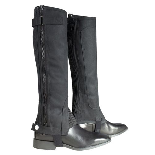 OPENBOX: Horze Ribbed Amara Half chaps - Medium - Black