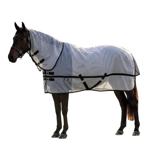 OPENBOX: TuffRider Ripshield Fly Sheet Combo Neck - 84 - Grey/Black