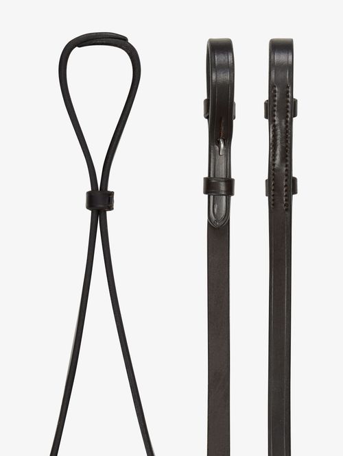 LeMieux Curb Rein - Brown/Silver