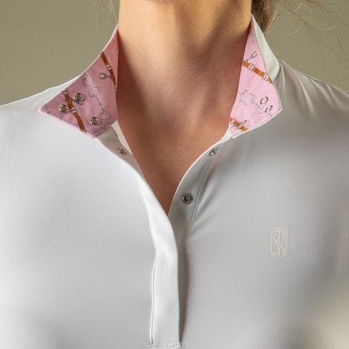 Tredstep Women's Monaco Short Sleeve Show Shirt - White/Passion Pink