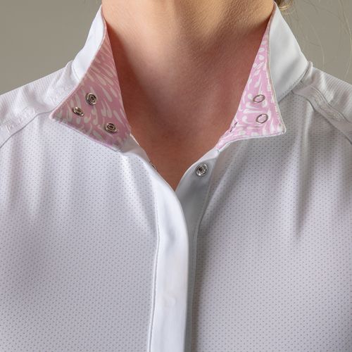 Tredstep Women's St Tropez Short Sleeve Show Shirt - White/Passion Pink