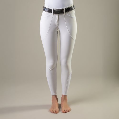 Tredstep Women's Trace Compression Full Seat Breeches - White