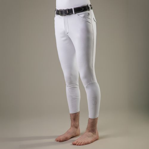 Tredstep Men's Pro Knee Patch Breeches - White