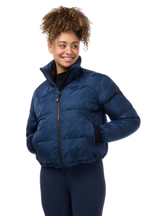 Kerrits Women's Skyline Houndstooth Puffer Jacket - Nightfall