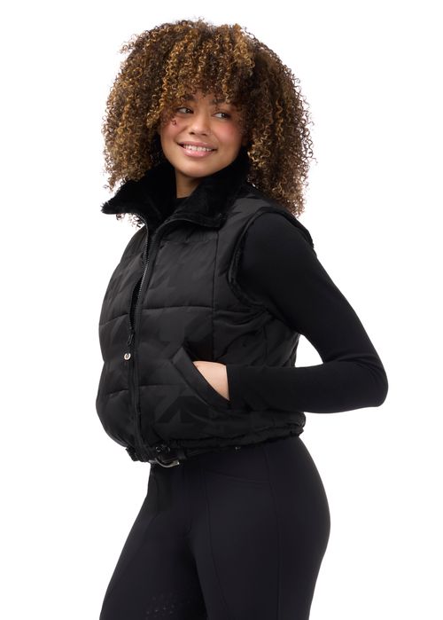 Kerrits Women's Skyline Houndstooth Reversible Vest - Black