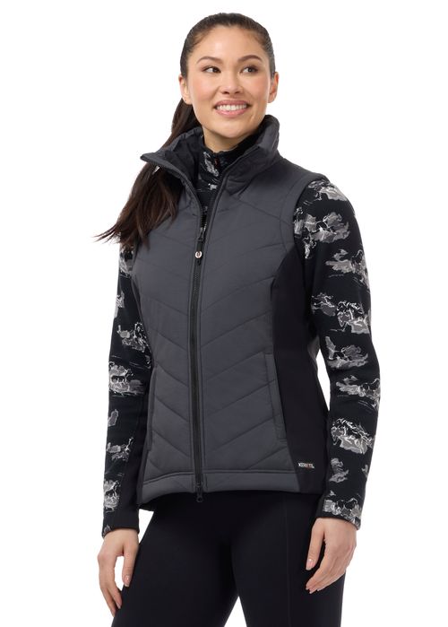 Kerrits Women's Core Motion Quilted Vest - Carbon Giddy Up